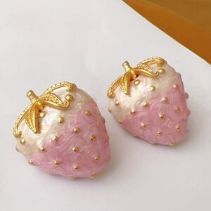 Pink Strawberry Earrings A1267